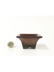 Tiesto cuadrado 8 cm rojo Yokkaichi 13731/17 bonsai