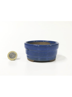 Tiesto redondo 8.5 cm azul Yokkaichi 13731/19 bonsai