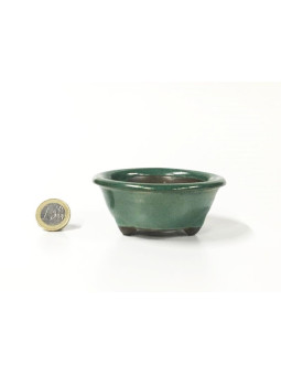 Tiesto redondo 8.5 cm verde Yokkaichi 13731/20 bonsai