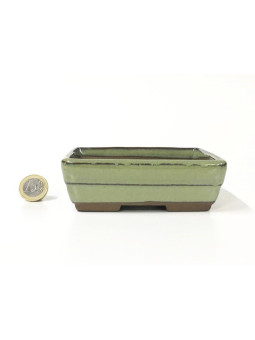 Tiesto rectangular 12 cm verde Yokkaichi 13264/7 maceta para bonsai