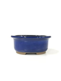 Tiesto ovalado 13 cm azul Yokkaichi 14135/8 maceta para bonsai