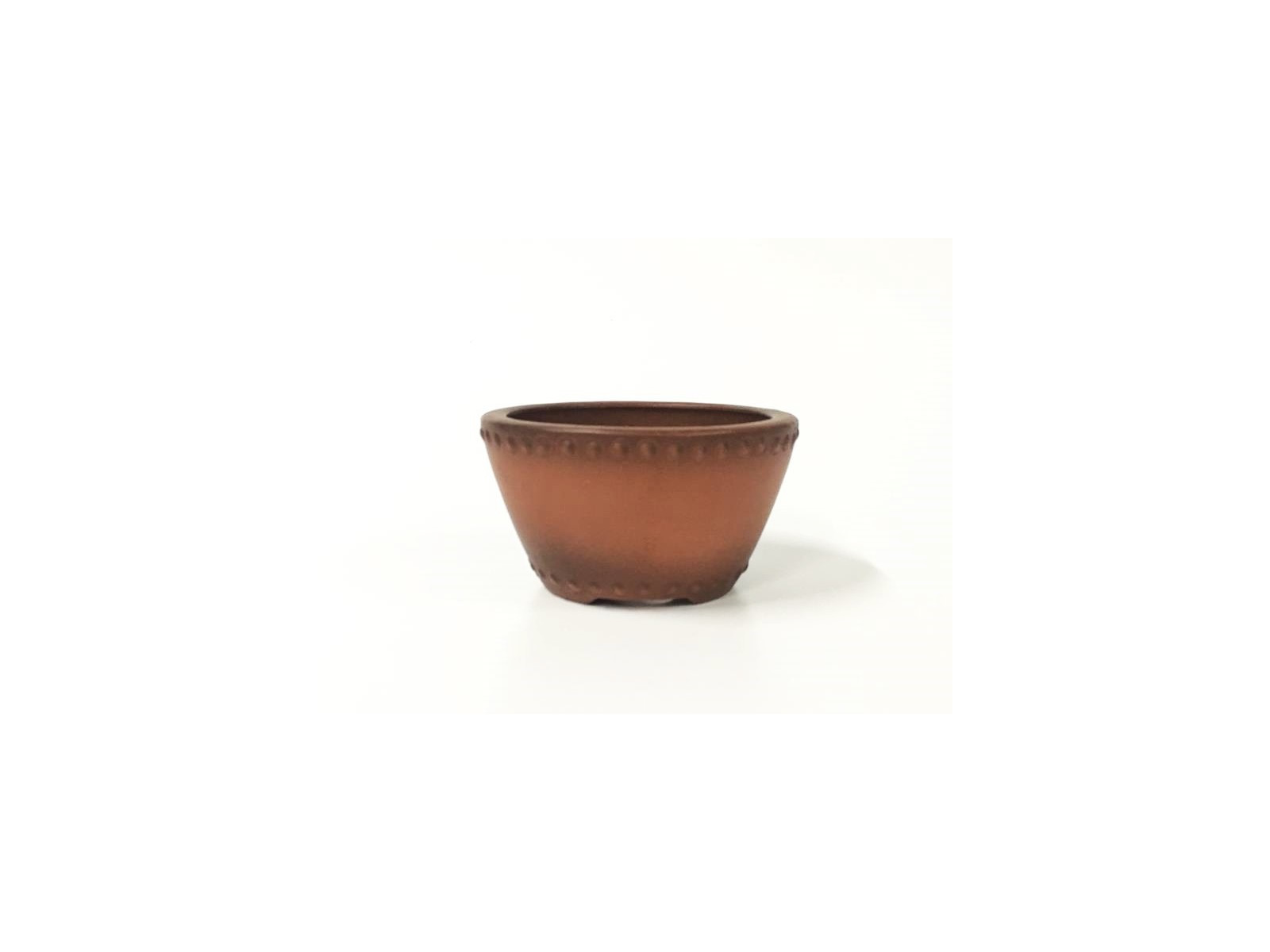 Tiesto redondo 10 cm Yixing sin esmaltar 14568 maceta para bonsai