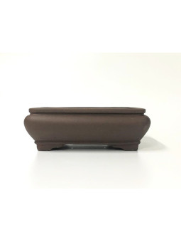 Tiesto rectangular 23.5 cm Yixing sin esmaltar 13437 para bonsai
