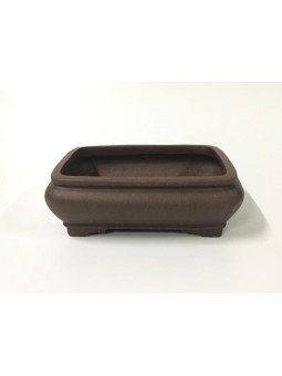 Tiesto rectangular 23.5 cm Yixing sin esmaltar 13437 para bonsai