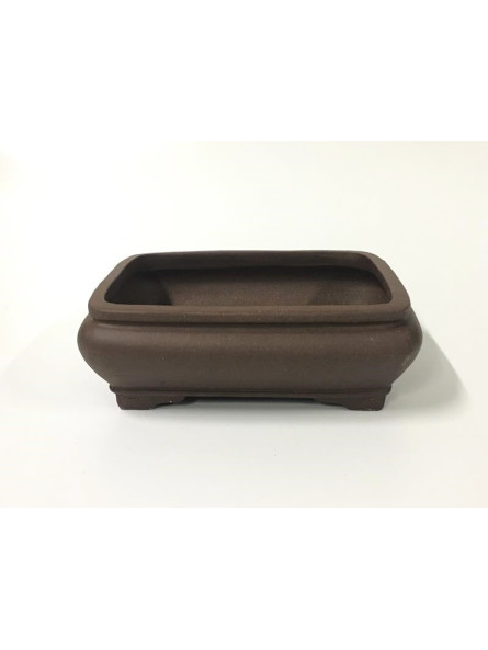 Tiesto rectangular 23.5 cm Yixing sin esmaltar 13437 para bonsai