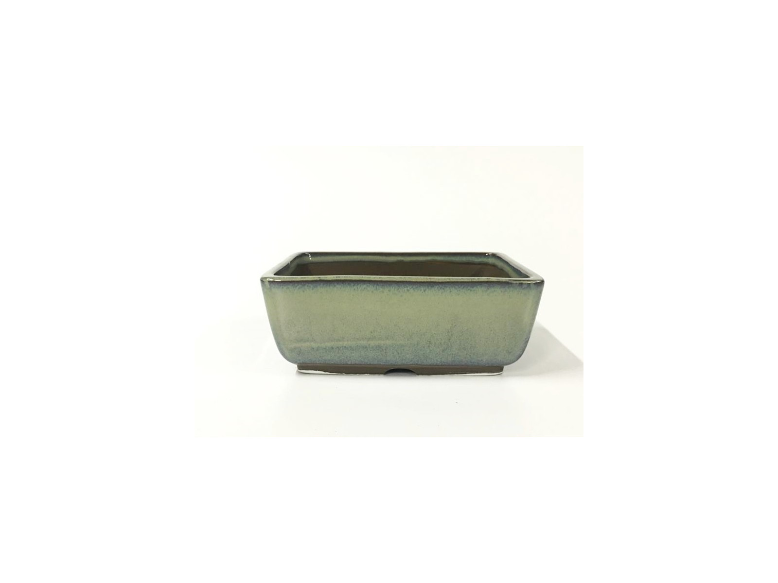 Tiesto rectangular 14 cm verde Yokkaichi 14566 bonsai
