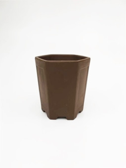 Tiesto hexagonal cascada 11 cm 14558/3 sin esmaltar bonsai