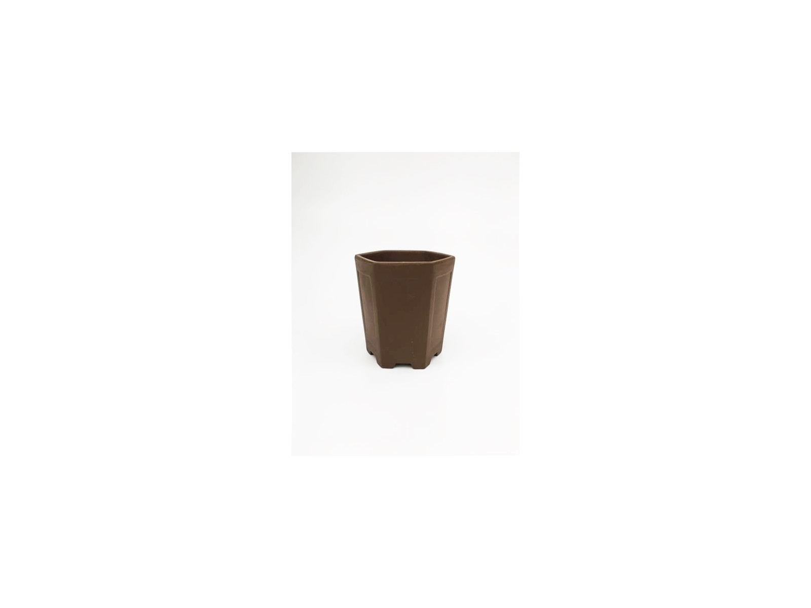 Tiesto hexagonal cascada 11 cm 14558/3 sin esmaltar bonsai