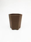 Tiesto hexagonal cascada 11 cm 14558/3 sin esmaltar bonsai