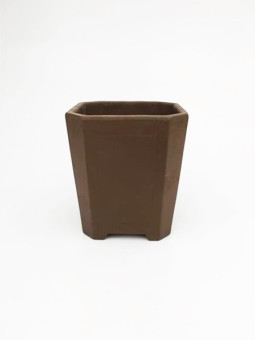 Tiesto cuadrado cascada 11 cm 14558/4 sin esmaltar maceta para bonsai