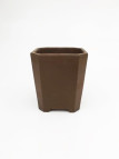 Tiesto cuadrado cascada 11 cm 14558/4 sin esmaltar maceta para bonsai