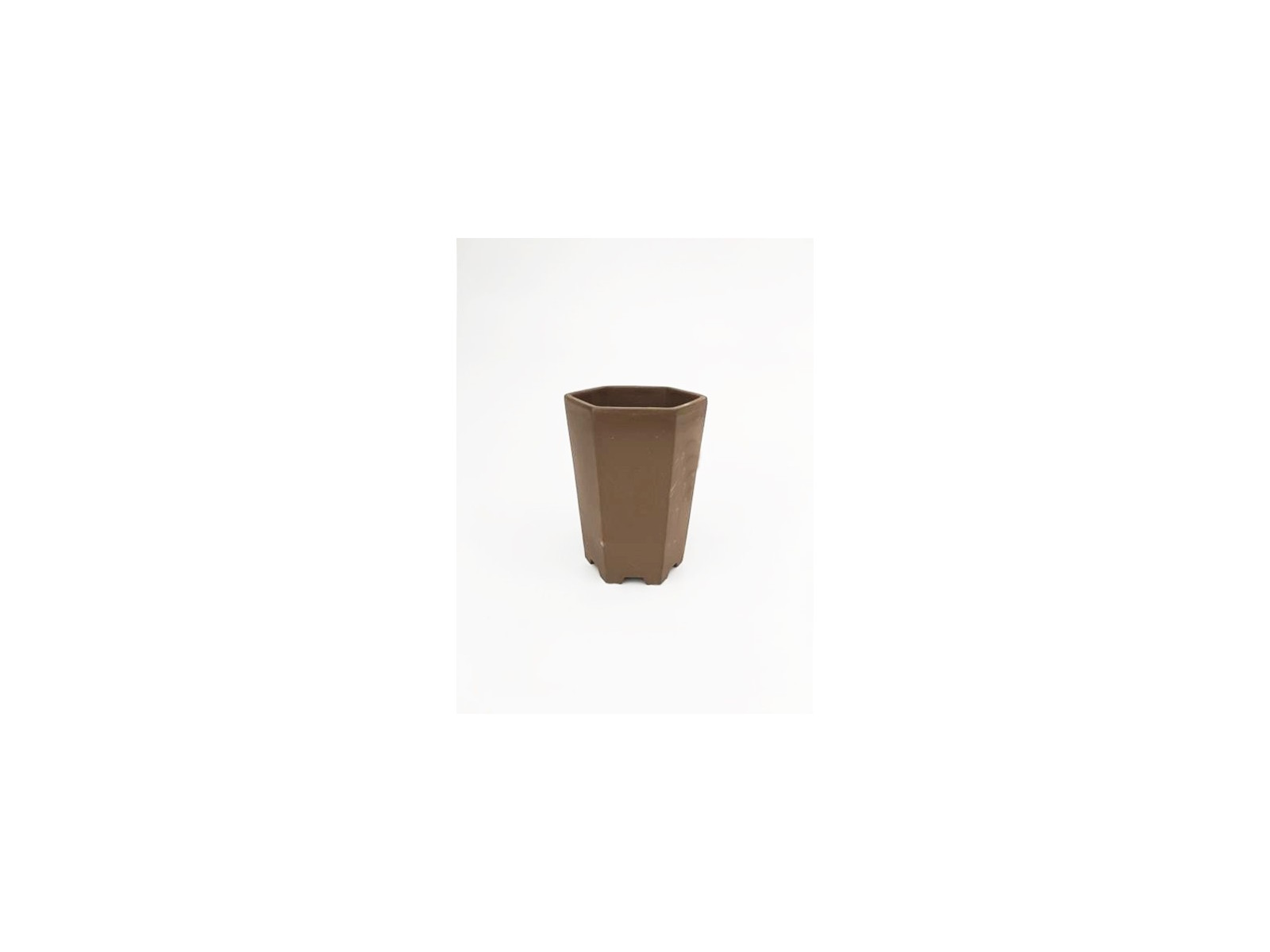 Tiesto hexagonal cascada 9 cm 14557/3 sin esmaltar maceta para bonsai