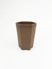 Tiesto hexagonal cascada 9 cm 14557/3 sin esmaltar maceta para bonsai