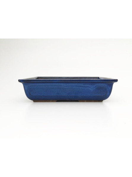 Tiesto rectangular 24.5 cm azul Yokkaichi 14138 maceta de bonsai