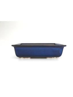Tiesto rectangular 22.5 cm azul Yokkaichi 14139 maceta para bonsai