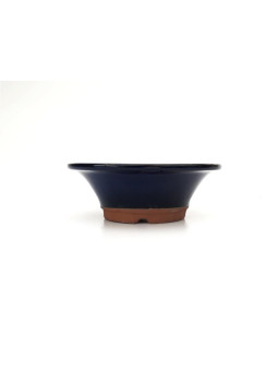 Tiesto redondo 18.5 cm azul Yokkaichi 14562 maceta para bonsai