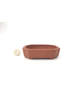 Tiesto rectangular 12 cm Yixing 14585 sin esmaltar bonsai