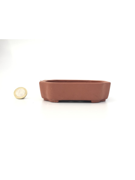 Tiesto rectangular 12 cm Yixing 14585 sin esmaltar bonsai