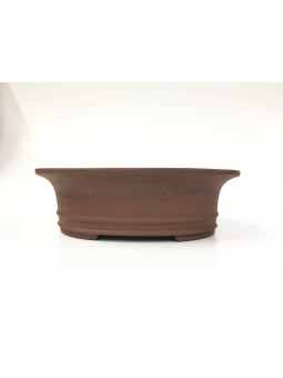 Tiesto ovalado 29.5 cm Yixing 14222 sin esmaltar bonsai