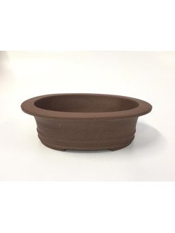 Tiesto ovalado 29.5 cm Yixing 14222 sin esmaltar bonsai
