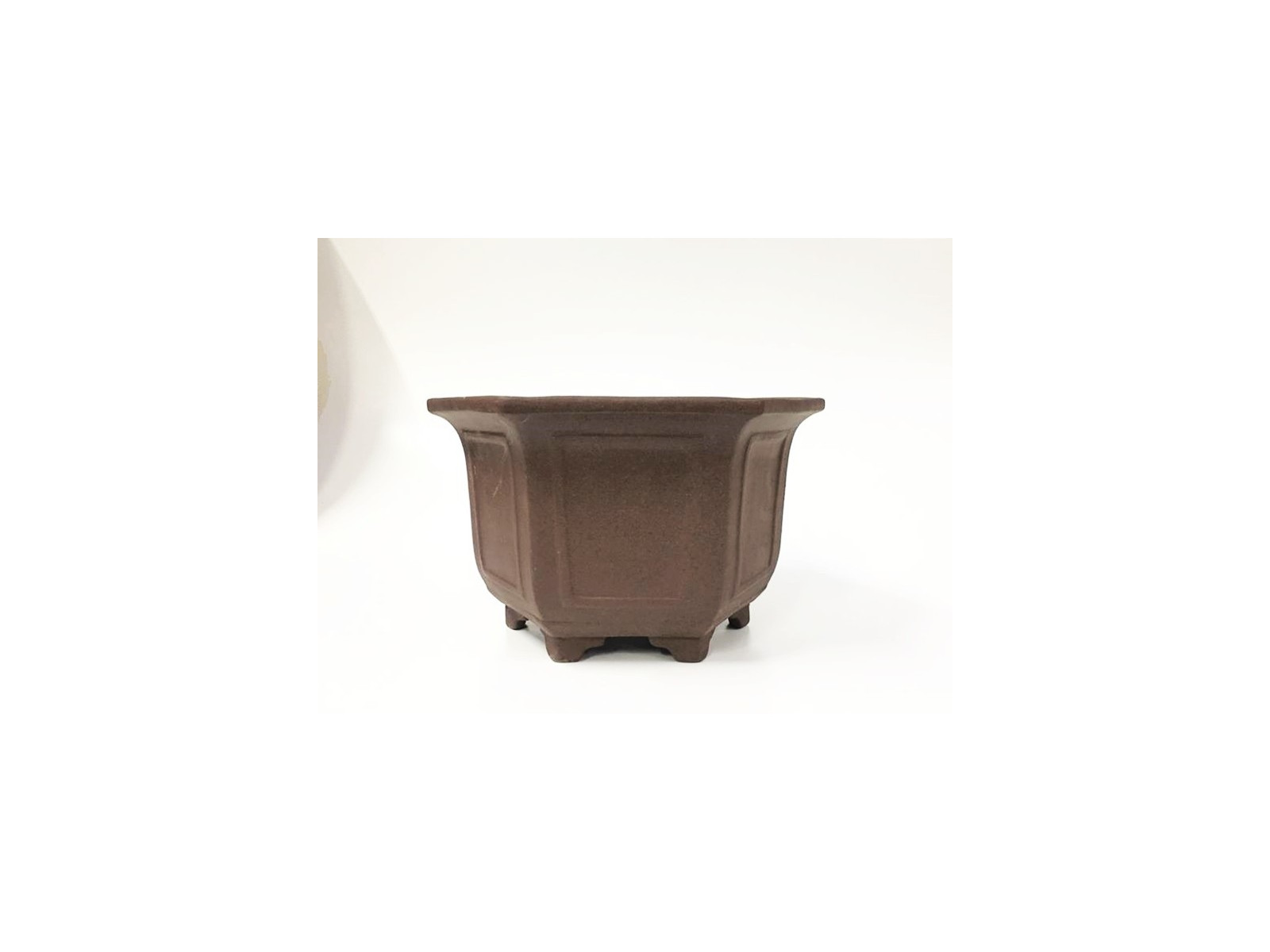 Tiesto hexagonal cascada 39 cm Yixing 14573 sin esmaltar bonsai