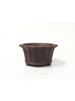 Tiesto redondo 12.5 cm Yixing 14579 sin esmaltar  bonsai