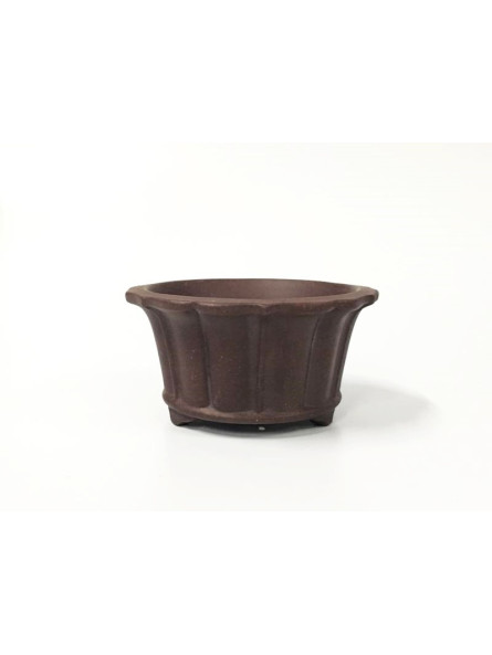 Tiesto redondo 12.5 cm Yixing 14579 sin esmaltar  bonsai