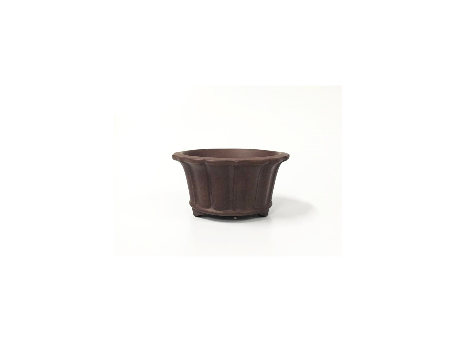 Tiesto redondo 12.5 cm Yixing 14579 sin esmaltar  bonsai