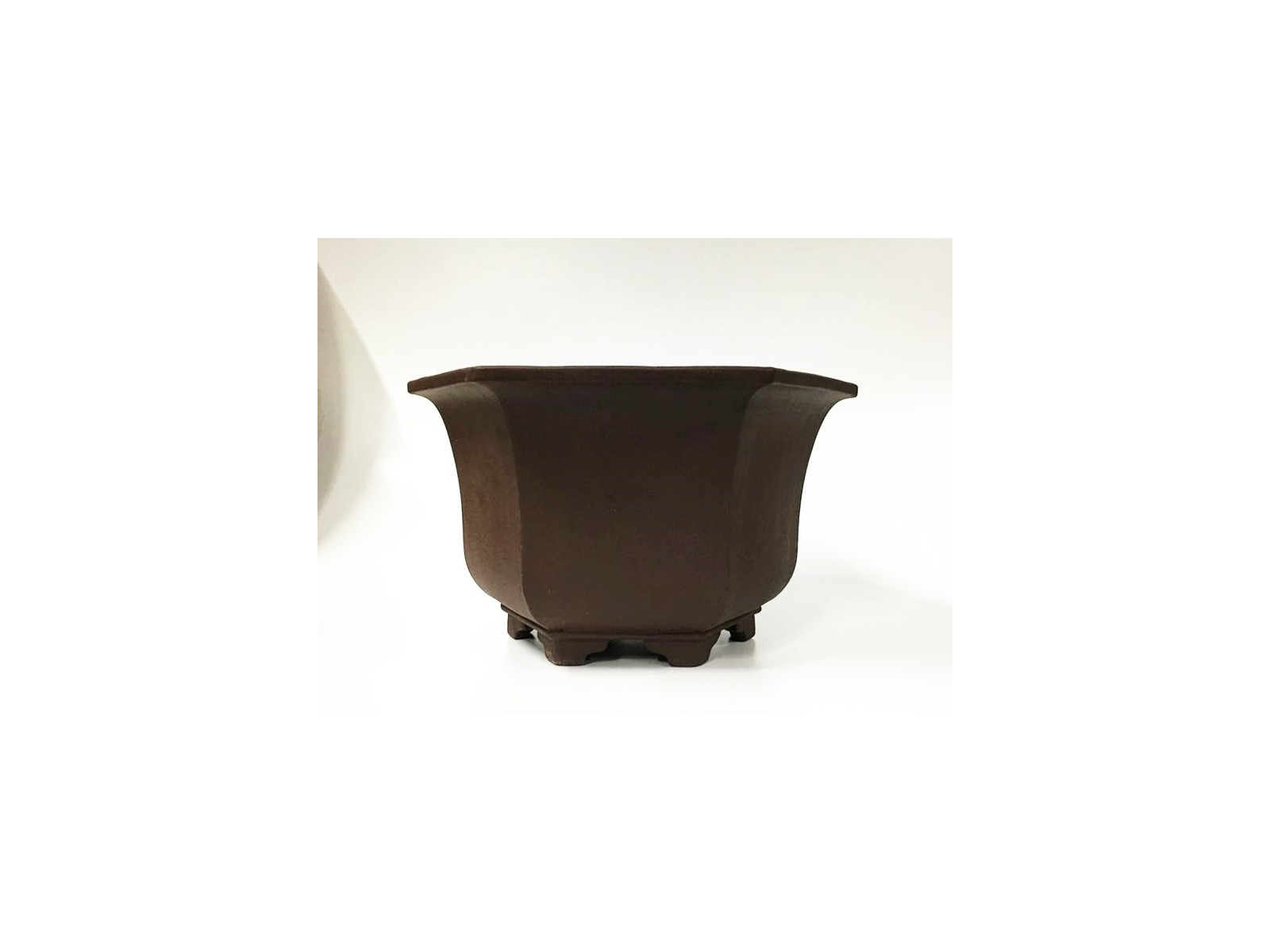 Tiesto hexagonal cascada 50.5 cm Yixing 14572 sin esmaltar bonsai