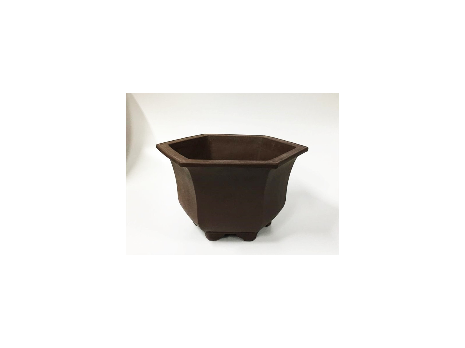Tiesto hexagonal cascada 50.5 cm Yixing 14572 sin esmaltar bonsai