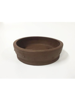 Tiesto redondo 25 cm Yixing 14594 sin esmaltar bonsai
