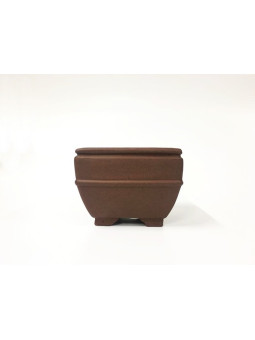 Tiesto cuadrado 16 cm Yixing 14599 sin esmaltar bonsai