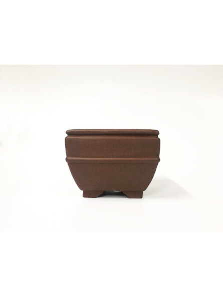 Tiesto cuadrado 16 cm Yixing 14599 sin esmaltar bonsai