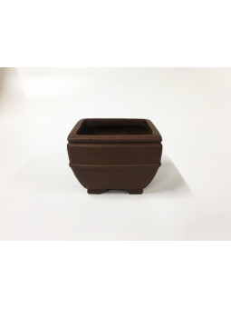 Tiesto cuadrado 16 cm Yixing 14599 sin esmaltar bonsai