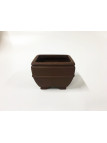 Tiesto cuadrado 16 cm Yixing 14599 sin esmaltar bonsai