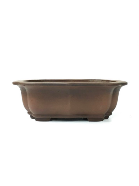 Tiesto ovalado 39 cm Yixing 13172 sin esmaltar bonsai