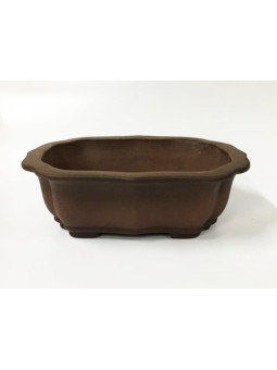 Tiesto ovalado 39 cm Yixing 13172 sin esmaltar bonsai