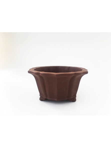 Tiesto redondo 30 cm Yixing 14608 sin esmaltar bonsai