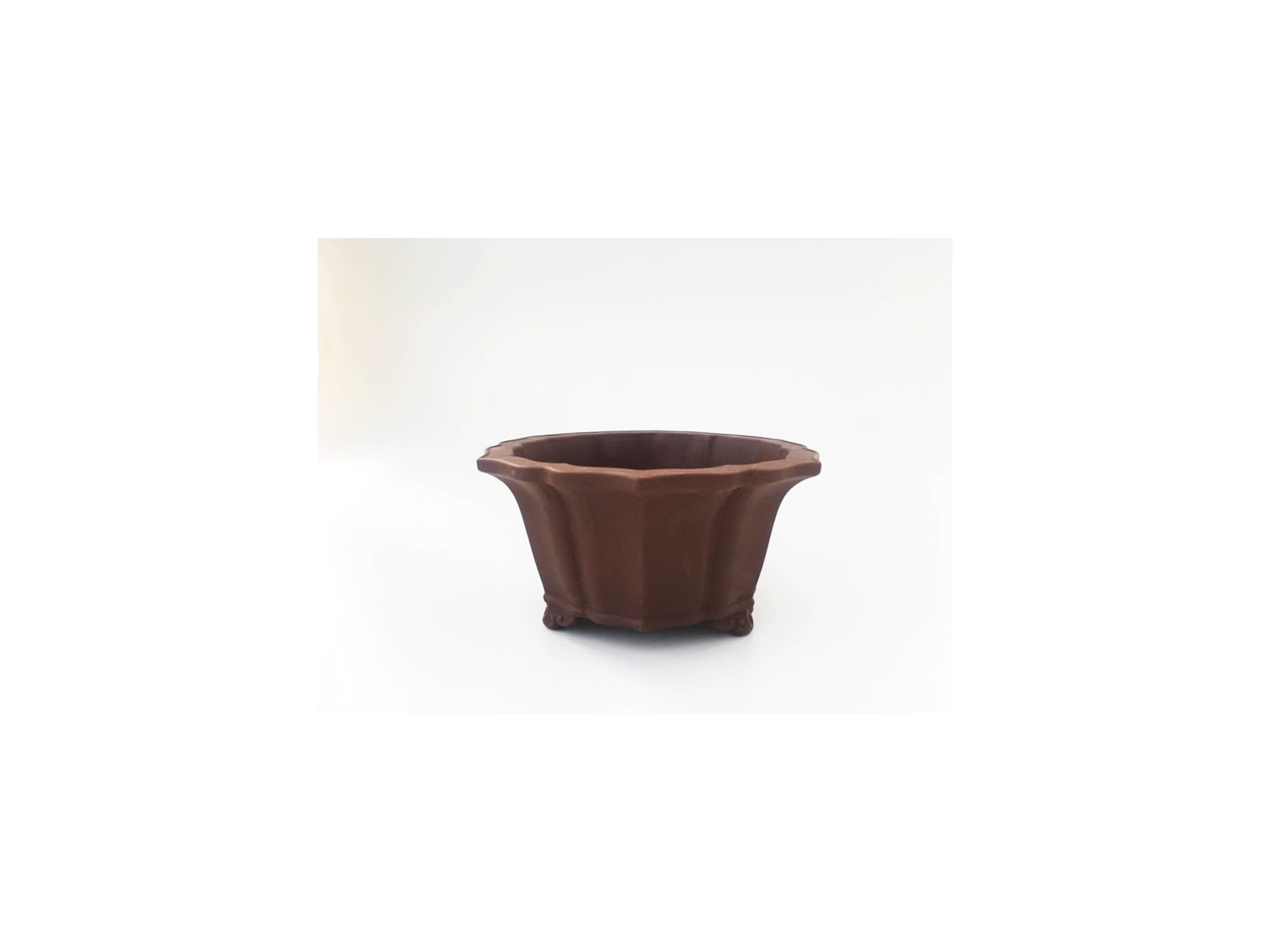Tiesto redondo 30 cm Yixing 14608 sin esmaltar bonsai