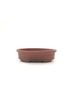 Tiesto ovalado 15 cm Yixing 14611 sin esmaltar bonsai