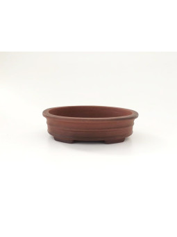 Tiesto ovalado 15 cm Yixing 14611 sin esmaltar bonsai