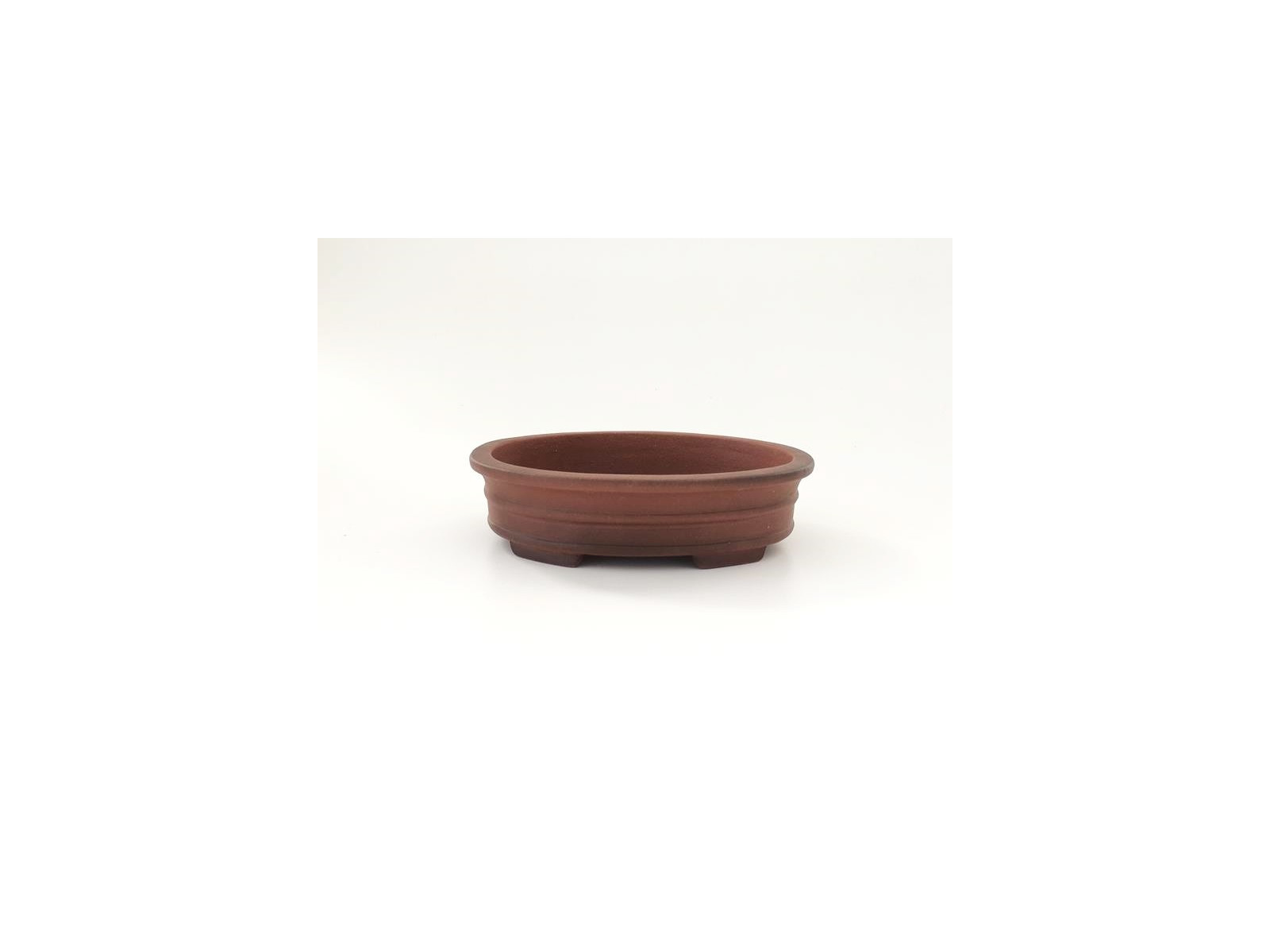 Tiesto ovalado 15 cm Yixing 14611 sin esmaltar bonsai