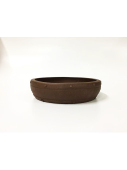 Tiesto redondo 25 cm Yixing 14345 sin esmaltar bonsai