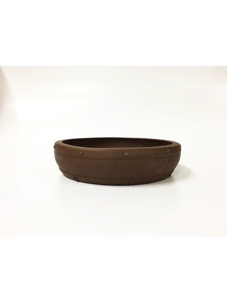 Tiesto redondo 25 cm Yixing 14345 sin esmaltar bonsai