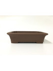 Tiesto rectangular 25 cm Yixing 13441 sin esmaltar bonsai