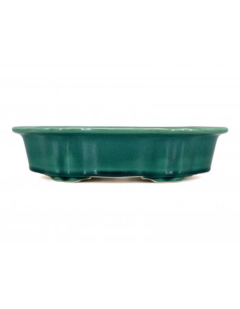 Tiesto ovalado 25.5 cm Yixing verde CPA105