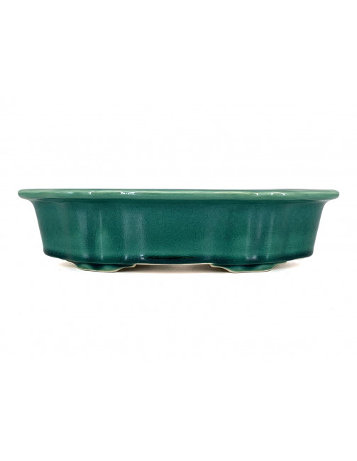Tiesto ovalado 25.5 cm Yixing verde CPA105