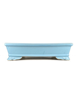 Tiesto rectangular 37 cm Yixing celeste CPA97