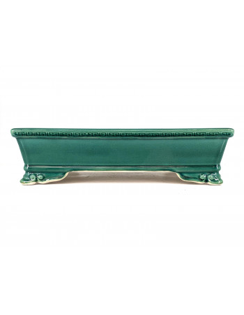Tiesto rectangular 38.5 cm Yixing verde CPA86