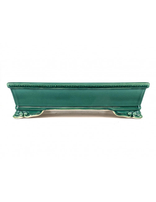 Tiesto rectangular 38.5 cm Yixing verde CPA86